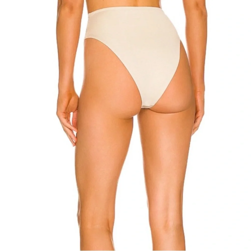 NWT Revolve L*Space Nancy Lee Bikini Bottoms Shimmer Bone / Light Beige